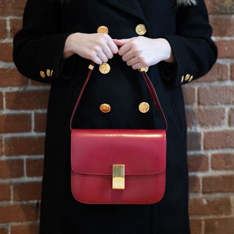 celine box bag dark red|celine box bag discontinued.